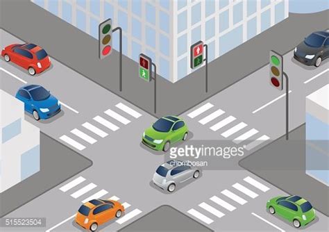 Traffic Lights And Pedestrian Lights, Road Signals Stock Clipart ...