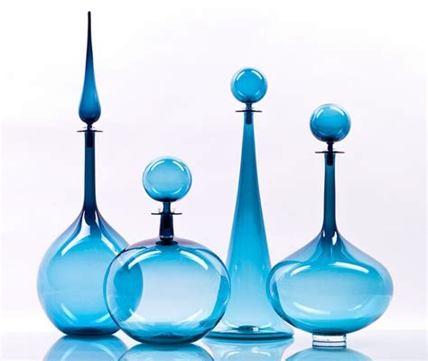 Items similar to PHOTOGRAPH of 4 blue glass bottles on Etsy