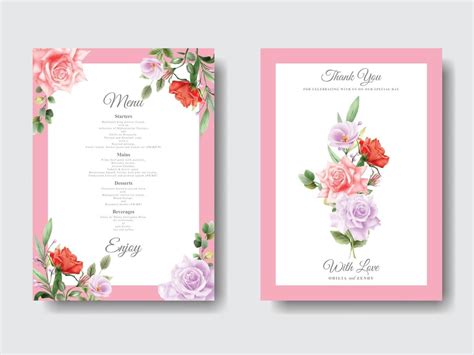 Romantic floral wedding invitation card 2725700 Vector Art at Vecteezy