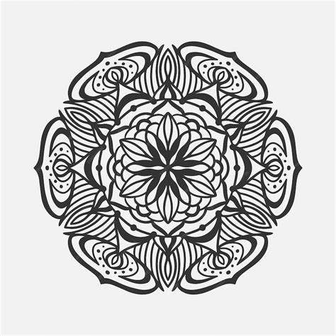 Premium Vector | Hand drawn mandala lotus flower drawing 4