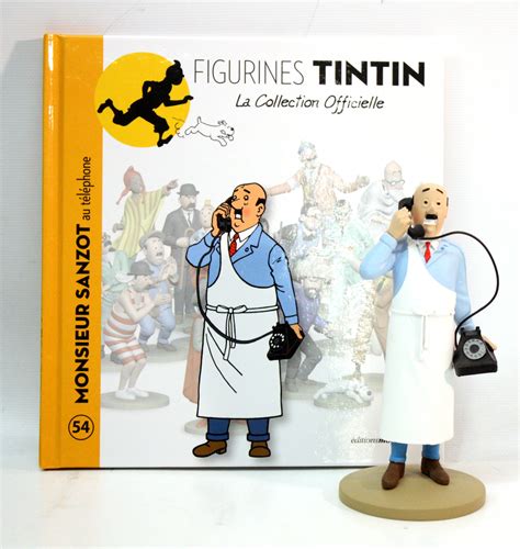 Tintin Figurine De Monsieur Sanzot Au T L Phone Livret Passeport