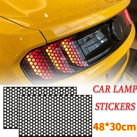 48 30cm Car Cuttable DIY Honeycomb Sticker Rear Tail Light Styling