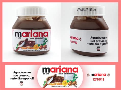 20 Rótulos Nutella Loja Bamboo bazar Elo7 Produtos Especiais