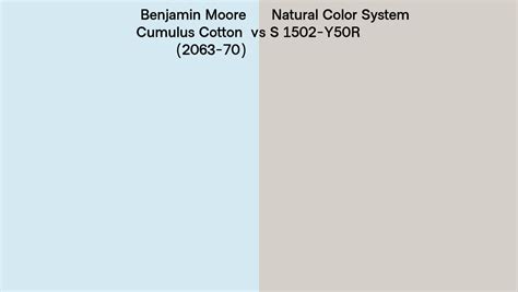 Benjamin Moore Cumulus Cotton Vs Natural Color System S