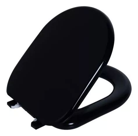 Asiento De Inodoro Flox Fiori Para Vajilla Color Negro MercadoLibre