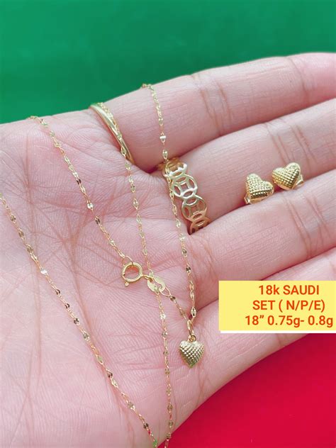 Pawnable K Saudi Gold Set Necklace Earring Lazada Ph