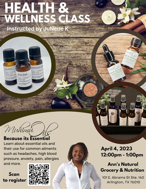 Health And Wellness Class With Essential Oils Downtown Arlington Tx