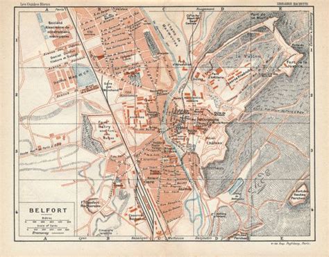 1930 Belfort France Antique Map - Etsy | Antique map, Antique maps ...