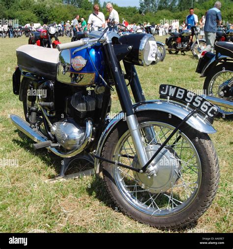 Royal Enfield Turbo Twin 1965 Villiers 250cc Engine Motorcycle Stock