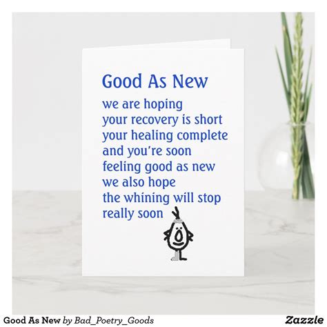 Good As New Card Zazzle Cards Place Card Holders Custom Birth