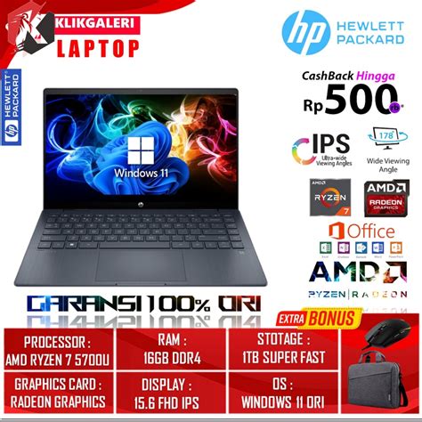 Jual Laptop Gaming Hp Pavilion Amd Ryzen U Gb Tb Radeon