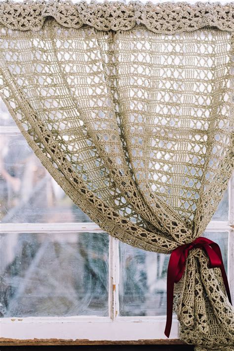 Pattern Crochet Lace Curtain Boho Any Size Etsy