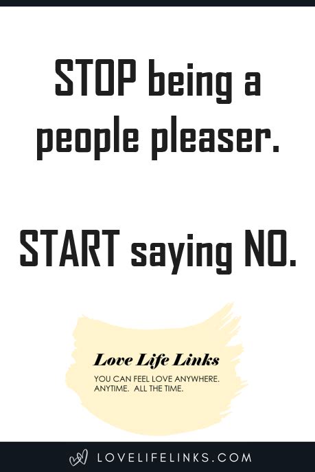 Stop Being A People Pleaser Start Saying No 🖤