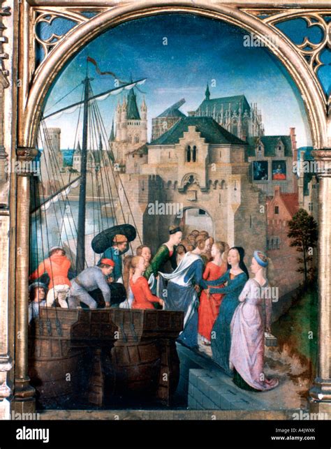 St Ursula Shrine Arrival In Cologne 1489 Artist Hans Memling