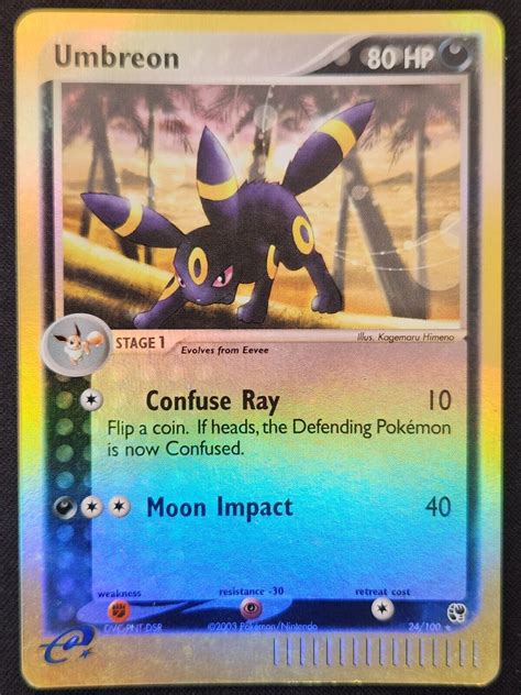 Umbreon Ex Sandstorm Reverse Holo Rare E Reader Pok Mon