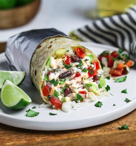 Chipotle Vegan Burrito with Cilantro Lime Rice | RecipeLion.com