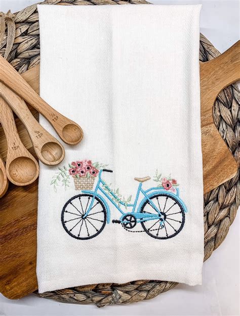 Bicycle Tea Towel Etsy