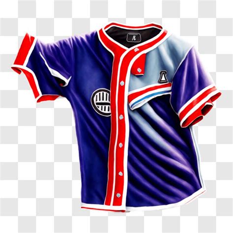 Download Baseball Jersey with Red, Blue, and White Stripes PNGs Online ...