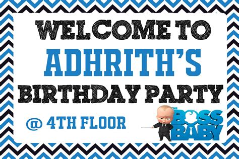 Buy Wow Party Studio Personalized Boss Baby Theme Happy Birthday Party