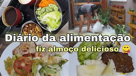 DIÁRIO DA ALIMENTAÇÃO FIZ ALMOÇO DELICIOSO DOIS DIAS DA MINHA