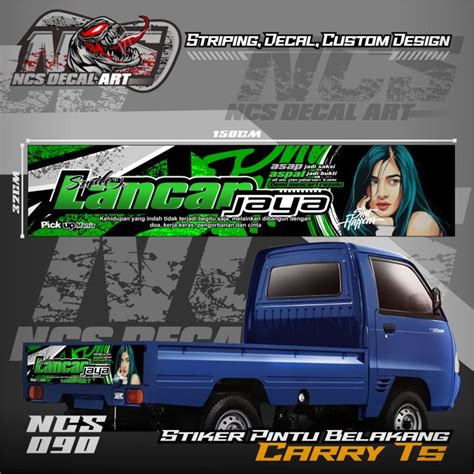 Stiker Pintu Bak Belakang All Pick Up L300 FUTURA T120SS NEW CARRY