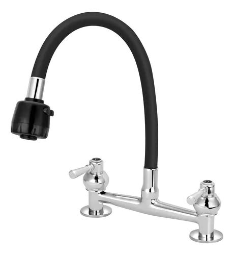 Grifo Mezclador Gourmet Flexible Negro Para Mesa De Cocina 1 4 V