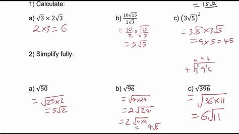rules  surds  simplifying surds youtube