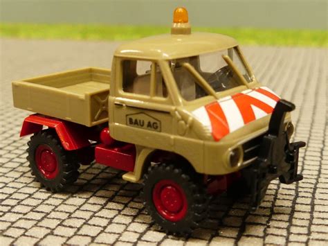 Modellspielwaren Reinhardt Brekina Unimog Bau Ag Pritsche