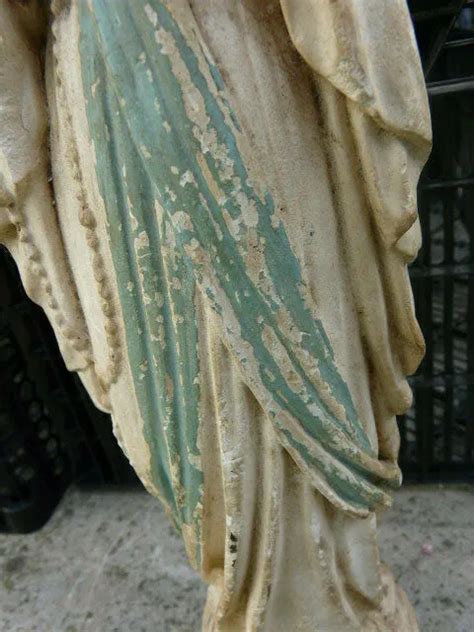 STATUE VIERGE MARIE Notre Dame Lourdes En Platre Statua Madonna Our