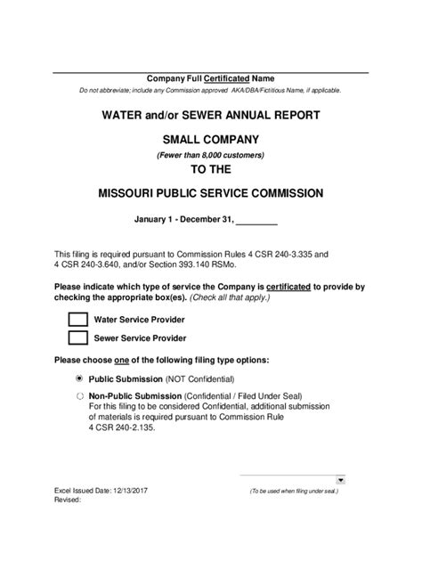 Fillable Online Psc Mo W S Sm Class Annual Report Form