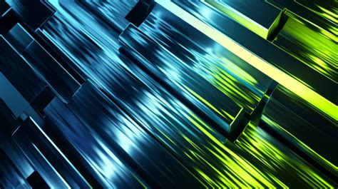 Abstract Technology Background Green And Blue Light Streaks Digital