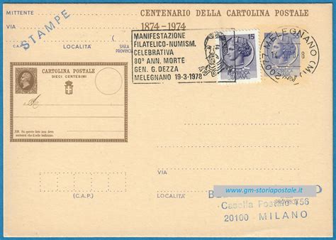 Cartolina Postale 55 Lire Centenario Della Cartolina Mezzo Secolo Di