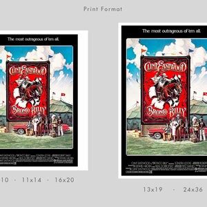 Bronco Billy Movie Poster Print Redplanetgraphics Etsy