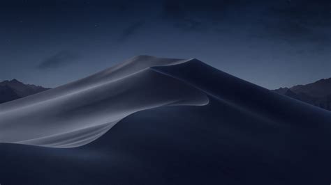 macOS Mojave Wallpaper 4K, Dark Mode, Night, Sand Dunes