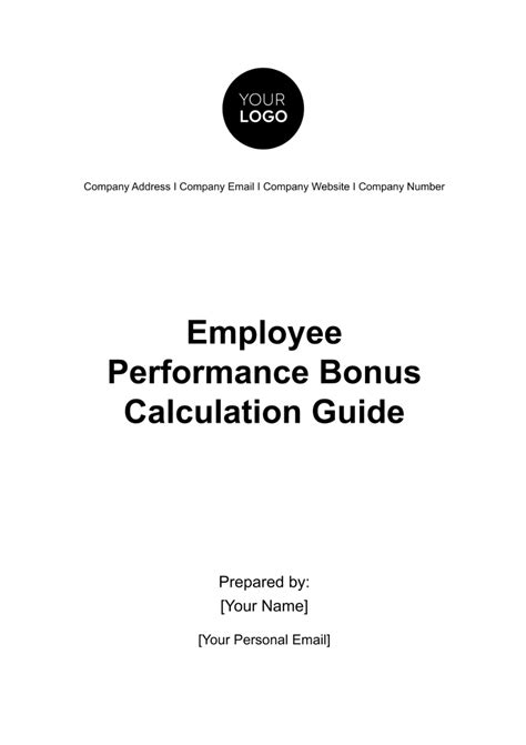 Free Employee Performance Bonus Calculation Guide Hr Template Edit