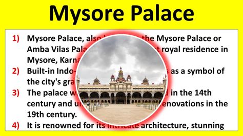 10 Lines On Mysore Palace In English Mysore Palace In English 10