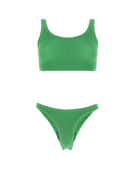 Reina Olga Ginny Boobs Stretch Bikini Set In Green Lyst Canada