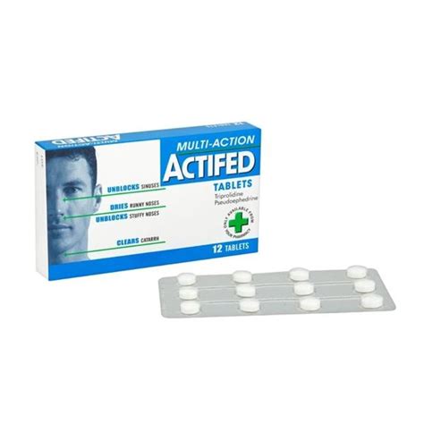 Actifed 60mg25mg Tablets 12 Pack Inish Pharmacy Ireland