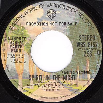 Bruce Springsteen Lyrics: SPIRIT IN THE NIGHT [Manfred Mann's Earth Band's cover version]