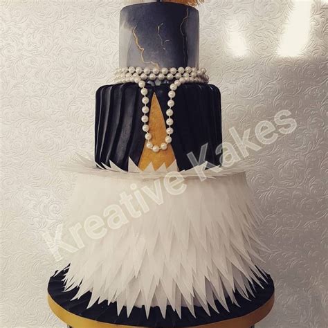 1920s style Flapper Wedding Cake by Kreative Kakes Scarborough...