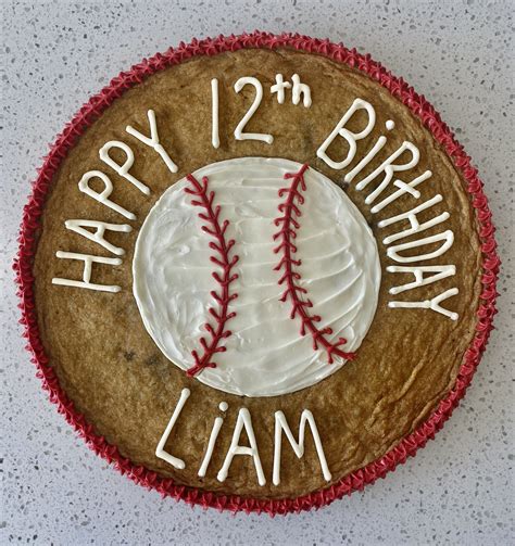 Baseball Birthday Cakes Cookie Cake Birthday Baseball Party Birthday