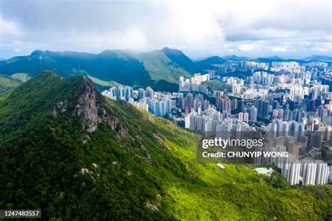 Drone View Of Lion Rock In Hong Kong With The City Background High-Res Stock Photo - Getty Images