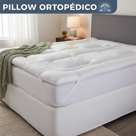 Pillow Top Casal 10 Cm - Pillow Top 10cm Casal Queen 400 Fios Ortobom e King Espessura Grosso ...