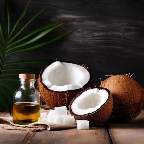 Premium Ai Image Composition With Natural Organic Coconut Oil