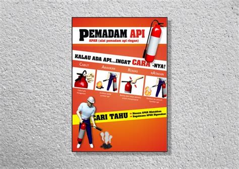 Jual Sp002 Poster K3 Safety A2 Frame Cara Alat Pemadam Api Atau Apar