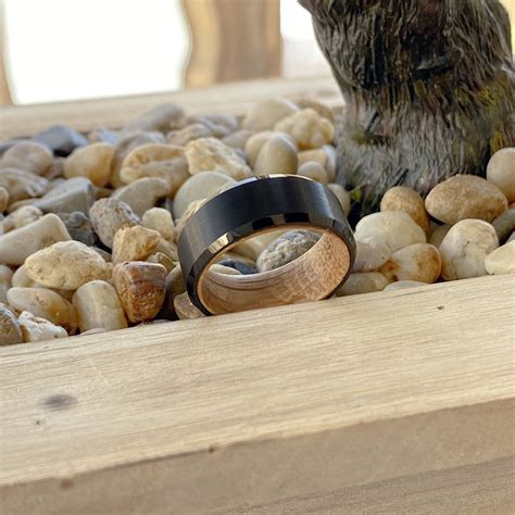 Wood Rings Whiskey Barrel Wood Ring Wood Wedding Band Wood - Etsy