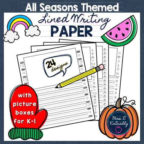 Free Printable Kindergarten Writing Paper With Picture Box Printable Templates