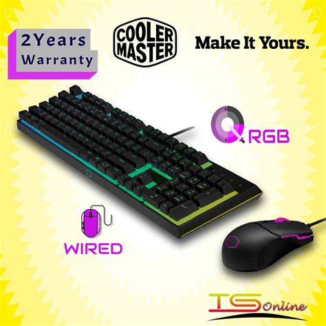 Cooler Master Ms110 Rgb Gaming Keyboard And Mouse Combopack Shopee Malaysia