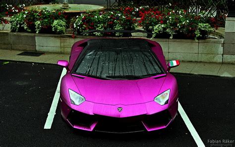 HD wallpaper: pink Lamborghini Aventador, drops, Parking, beauty ...