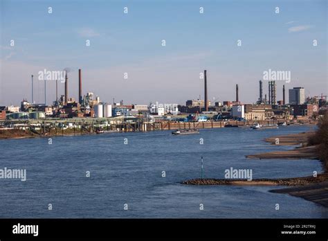 View Over The Rhine To The Chempark Former Known As The Bayerwerk